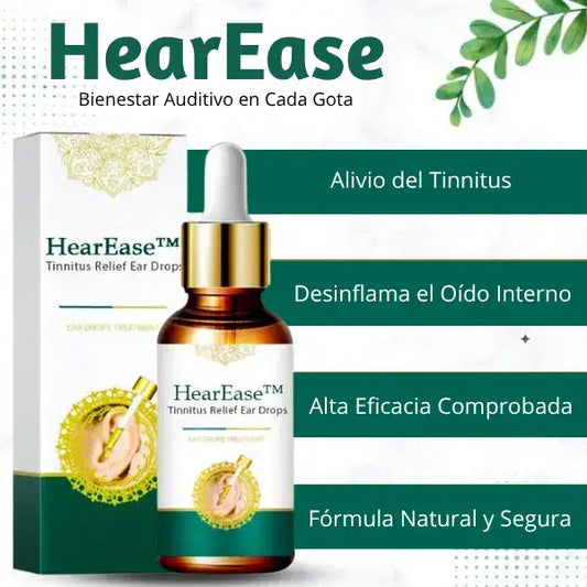 HearEase | Gotas Naturales para Tinnitus y Molestias de Oídos 👂🍃